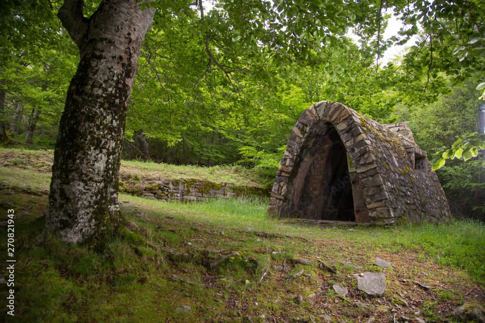 Mountain refuge in the moncayo mountain in zaragoza spain..