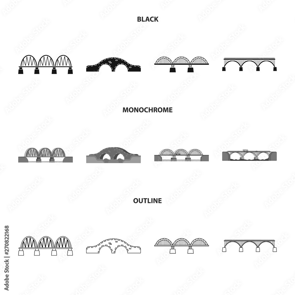 Fototapeta premium Isolated object of connection and design sign. Collection of connection and side stock symbol for web.