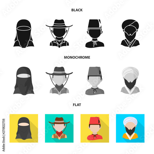 Vector design of imitator and resident logo. Set of imitator and culture vector icon for stock.