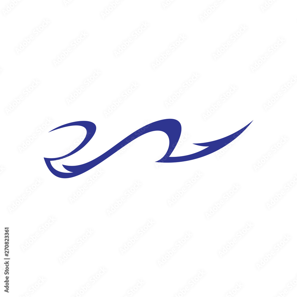 simple wavy shape decoration logo vector simple wavy shape decoration logo vector