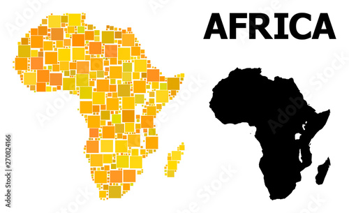 Golden Square Pattern Map of Africa