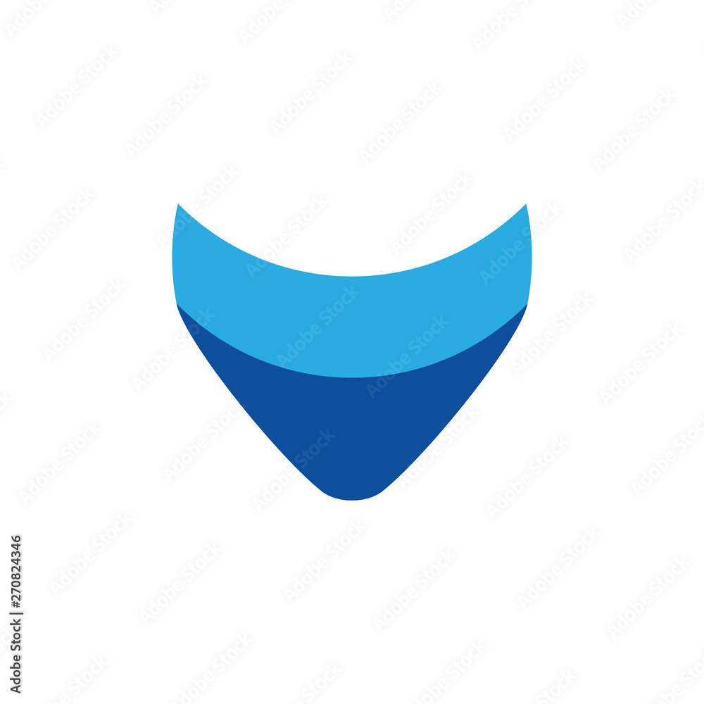 abstract letter v curves simple logo vector abstract letter v curves simple logo vector