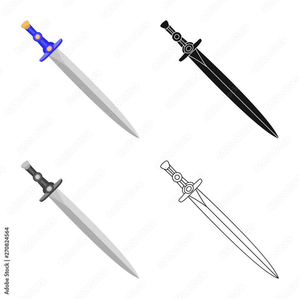 Isolated object of game and armor symbol. Set of game and blade stock symbol for web. Isolated object of game and armor symbol. Set of game and blade stock symbol for web.