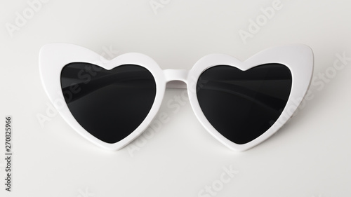 White heart shaped sunglasses