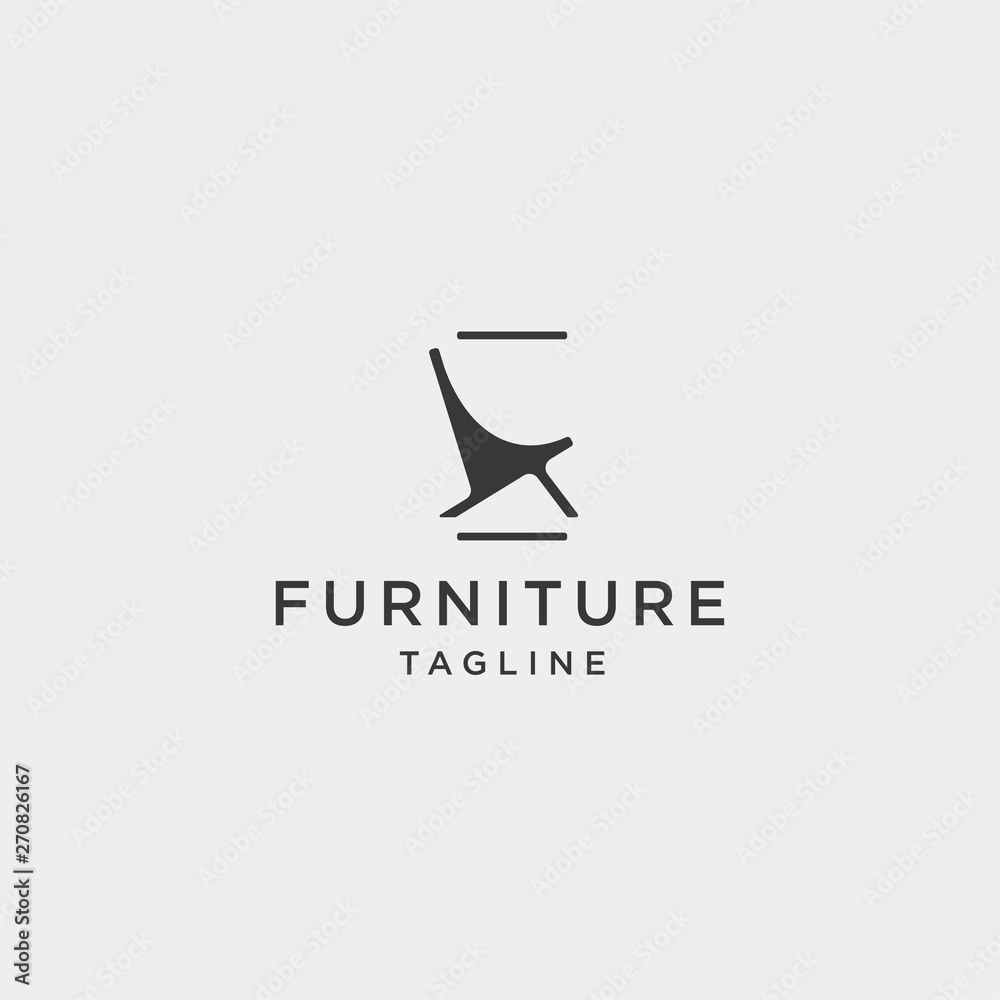 furniture logo design vector icon illustration icon isolated Stock ...