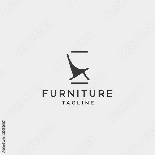 furniture logo design vector icon illustration icon isolated