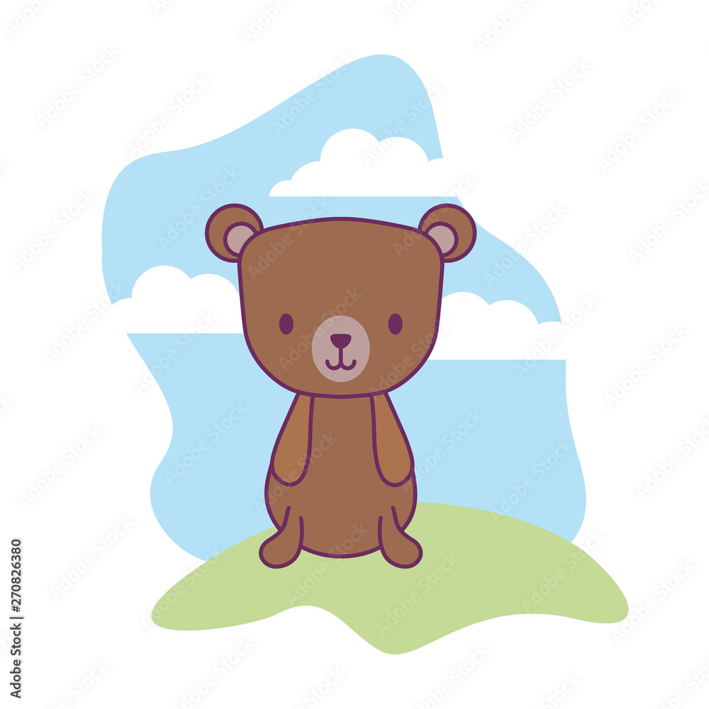 Obraz premium panda bear animal in landscape natural isolated icon