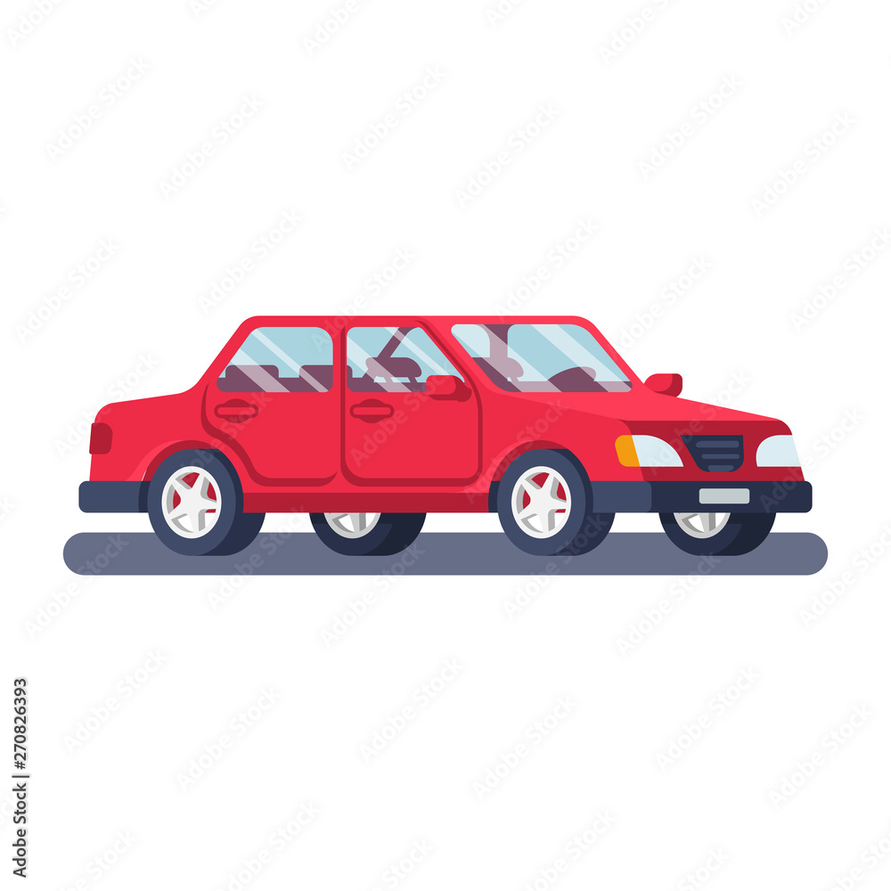 Car vector icon. Web template cartoon style. Vehicle flat design. Vector illustration. Isolated on white background.