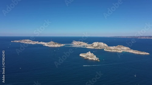 Wallpaper Mural Beautiful aerial large view over the Frioul archipelago Château d'If Marseille France Torontodigital.ca