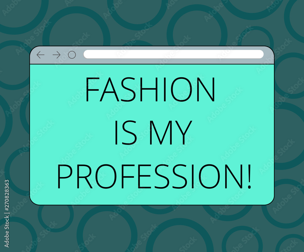 Writing note showing Fashion Is My Profession. Business photo showcasing Fashionist professional clothes designer outfit Monitor Screen with Progress Control Bar Blank Text Space Writing note showing Fashion Is My Profession. Business photo showcasing Fashionist professional clothes designer outfit Monitor Screen with Progress Control Bar Blank Text Space