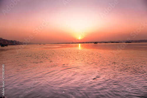 Sunrise at Ganga river, Varanasi India
