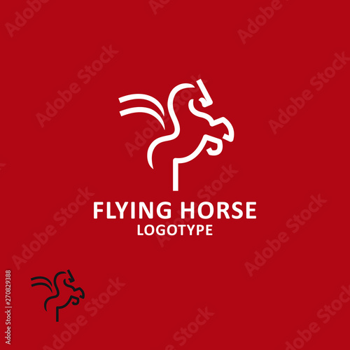 flying horses are imaginary animals when used as logos will be a strong and successful logo