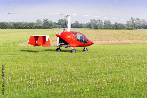 Takeoff of gyroplane
