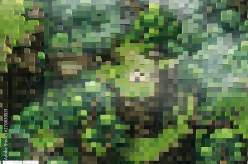 Quadrados abstrato verde photo