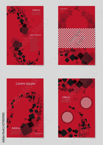 Brochure creative design. Multipurpose template with cover, back and inside pages. Trendy minimalist flat geometric design. Vertical a4 format.