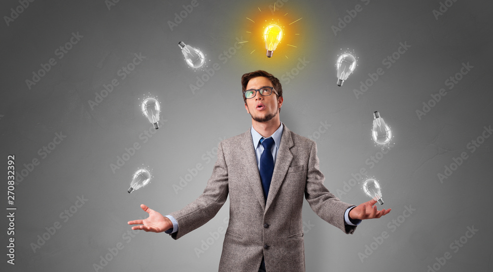 Young business person juggle with new idea concept
Young business person juggle with new idea concept