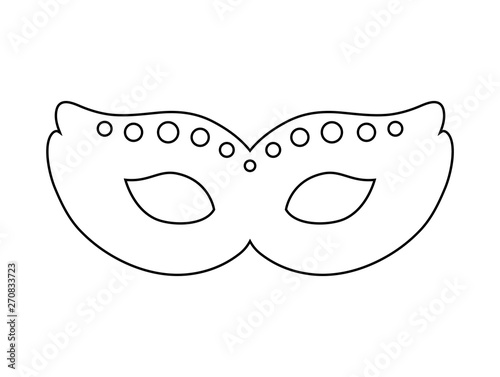mask carnival accessory isolated icon