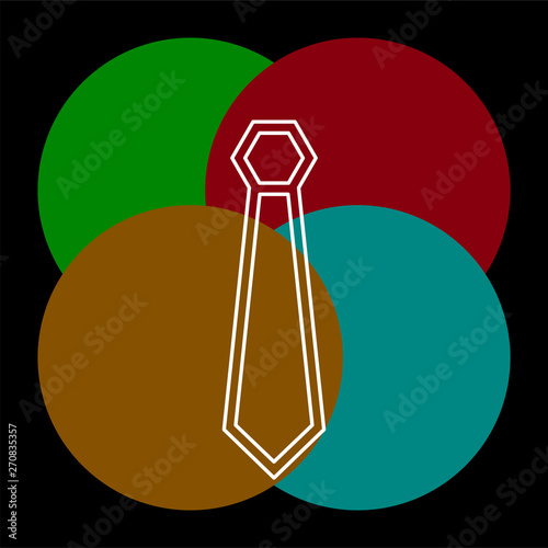 vector cravat icon tie illustration. fashion wear