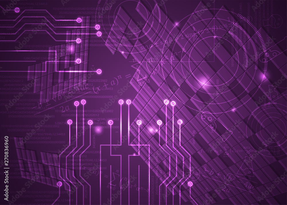 Obraz premium abstract background_15_of formulas, code, mathematical signs and boards, design concept of digital technology and science