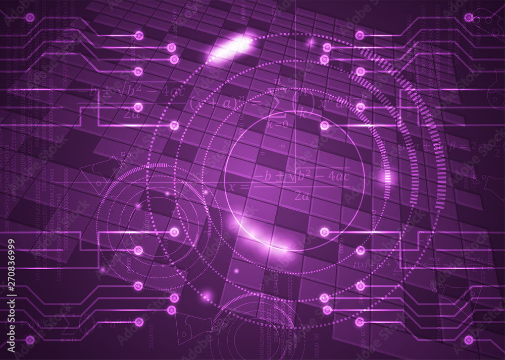 Obraz premium abstract background_24_of formulas, code, mathematical signs and boards, design concept of digital technology and science