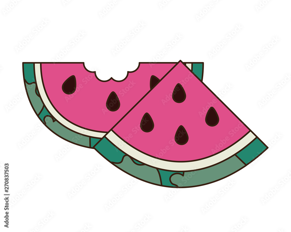 portion of watermelon and white background portion of watermelon and white background