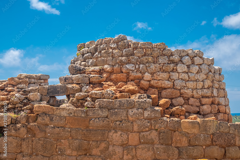 Nuraghe Palmavera, Alghero, Sardinia, Italy.  is an archaeological site located in the territory of Alghero, Sardinia. Built during the Bronze and the Iron Ages.