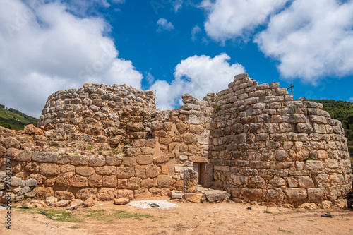 Nuraghe Palmavera, Alghero, Sardinia, Italy. is an archaeological site located in the territory of Alghero, Sardinia. Built during the Bronze and the Iron Ages.