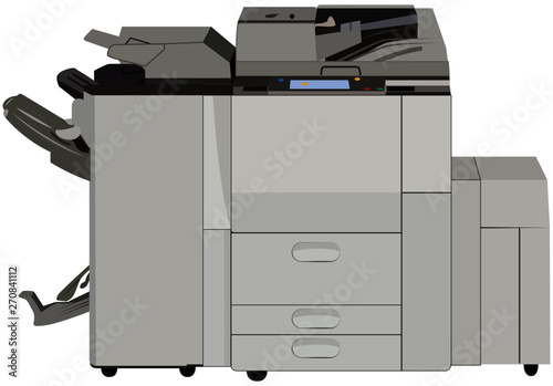 copiadora multifuncional impresora Ilustración vector doble carta aislada photo