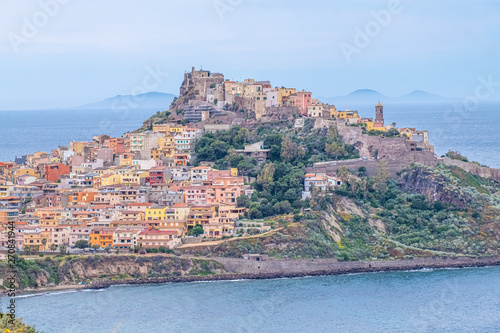 Castelsardo, a gorgeous medieval village on a promontory in the gulf of Asinara dominated by a castle, Province of Sassari, Sardinia, Italy photo