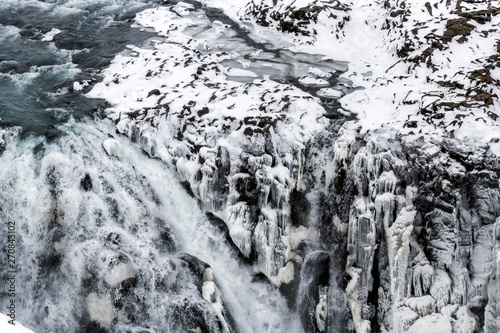 Gulfoss waterfall in winter, Iceland