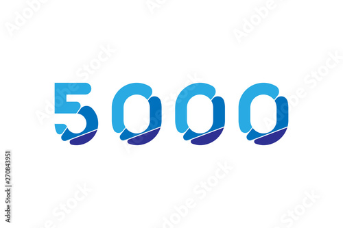 5000 Vector element for holiday events. Flat vector illustration EPS 10