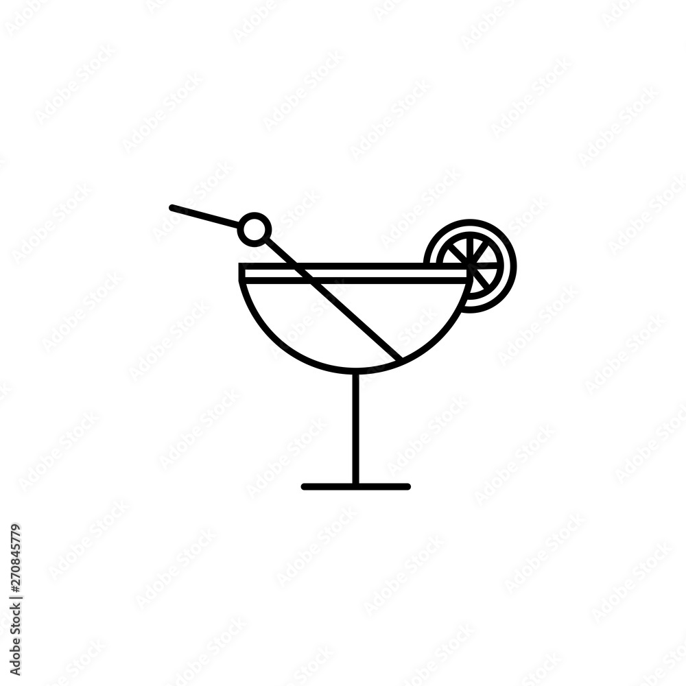 A glass of liqueur with lemon, vector A glass of liqueur with lemon, vector