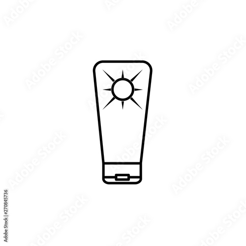 sun cream icon. Simple thin line, outline vector of summer icons for UI and UX, website or mobile application