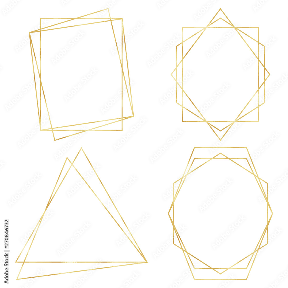 Geometric Polygonal Frames - Set of 4 trendy frames with copy space Geometric Polygonal Frames - Set of 4 trendy frames with copy space