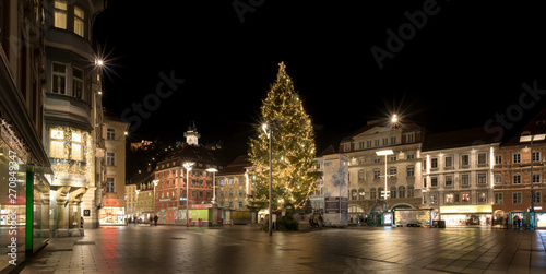 Christmass tree in the main square of Graz, Austria.