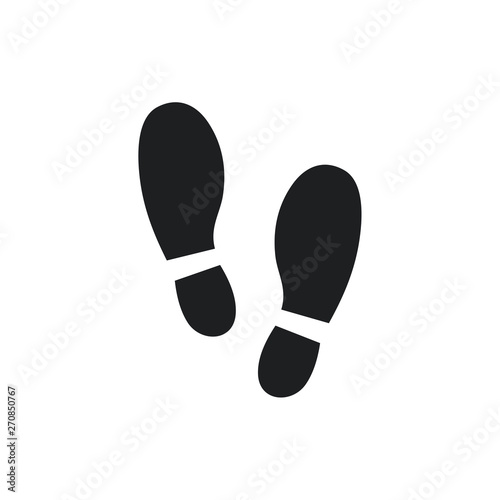 Shoes Footsteps icon vector on white background