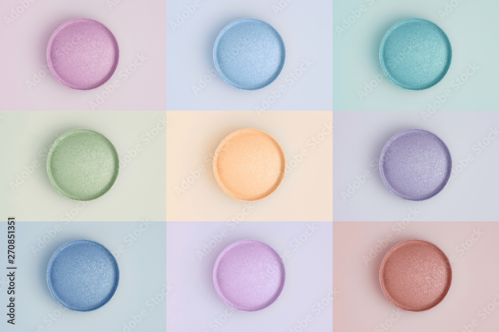 Circle color Eye shadows on background. Circle color Eye shadows on background.