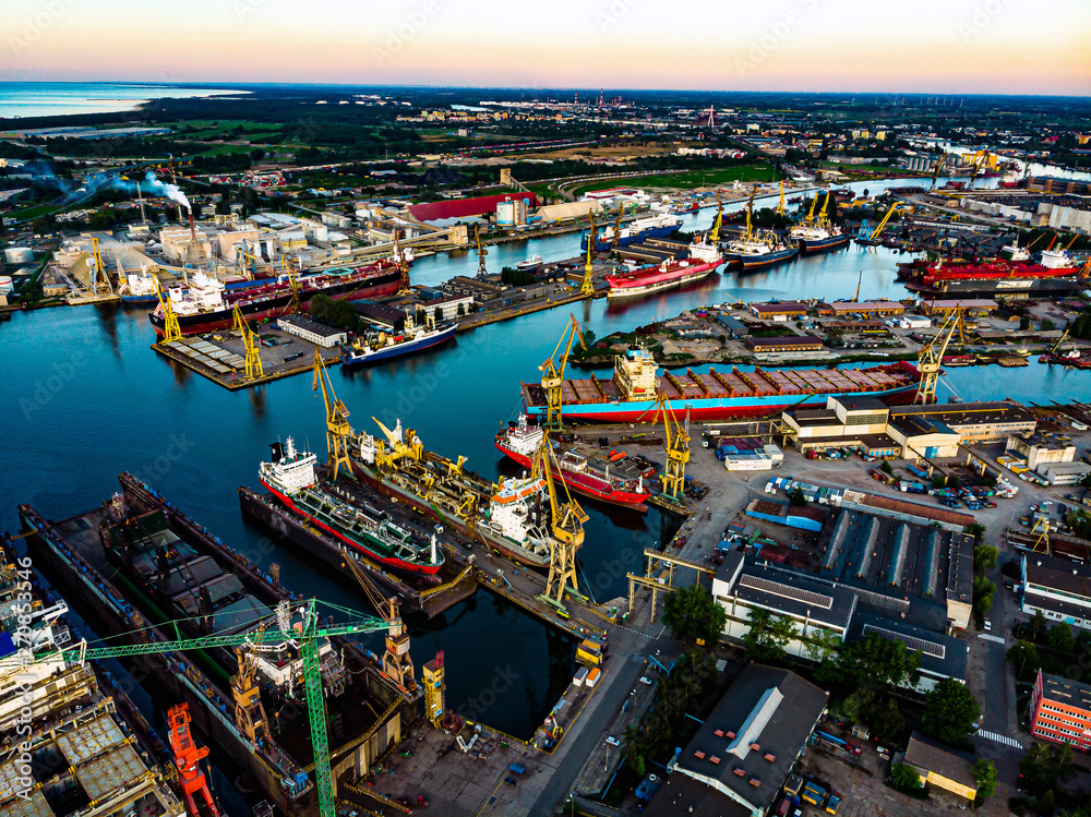 view of port Gdansk 