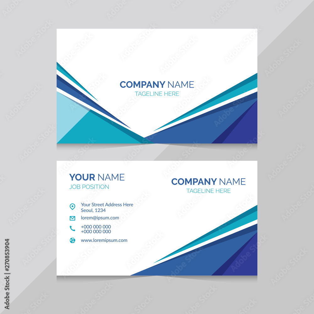 Modern and creative business card. Double sided design