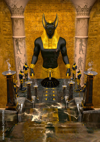 temple of anubis in the old egypt photo