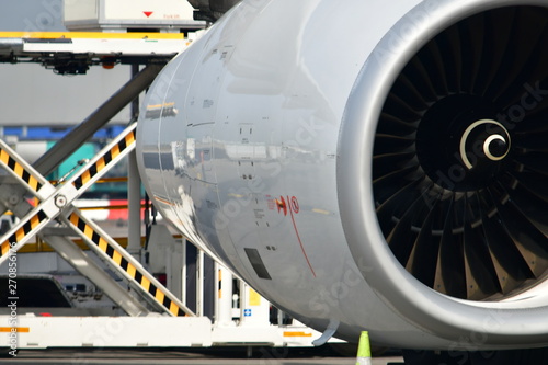 Airbus A330 Engine at Dublin Airport photo