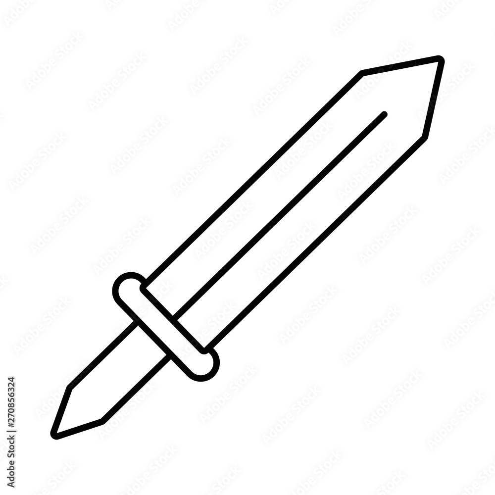 Isolated medieval sword design vector illustration Isolated medieval sword design vector illustration