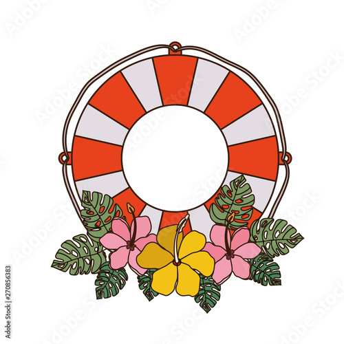 lifesaving float in white background