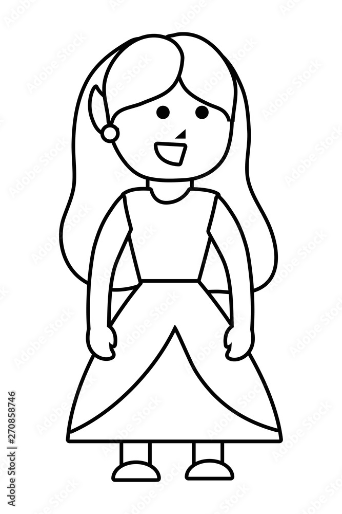 Isolated medieval princess design vector illustration Isolated medieval princess design vector illustration