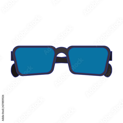Fashion sunglasses accesory cartoon isolated