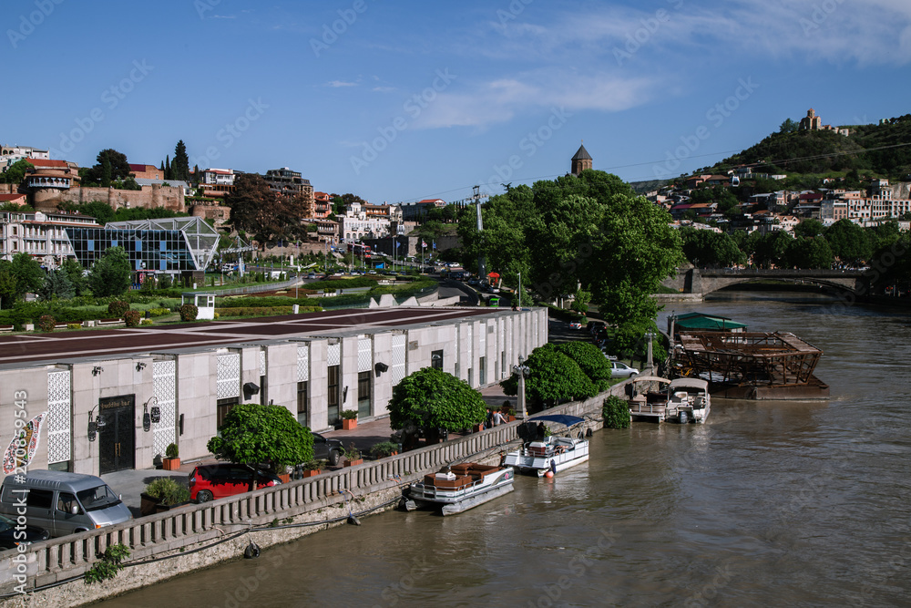 Sunny landscape in Tbilisi