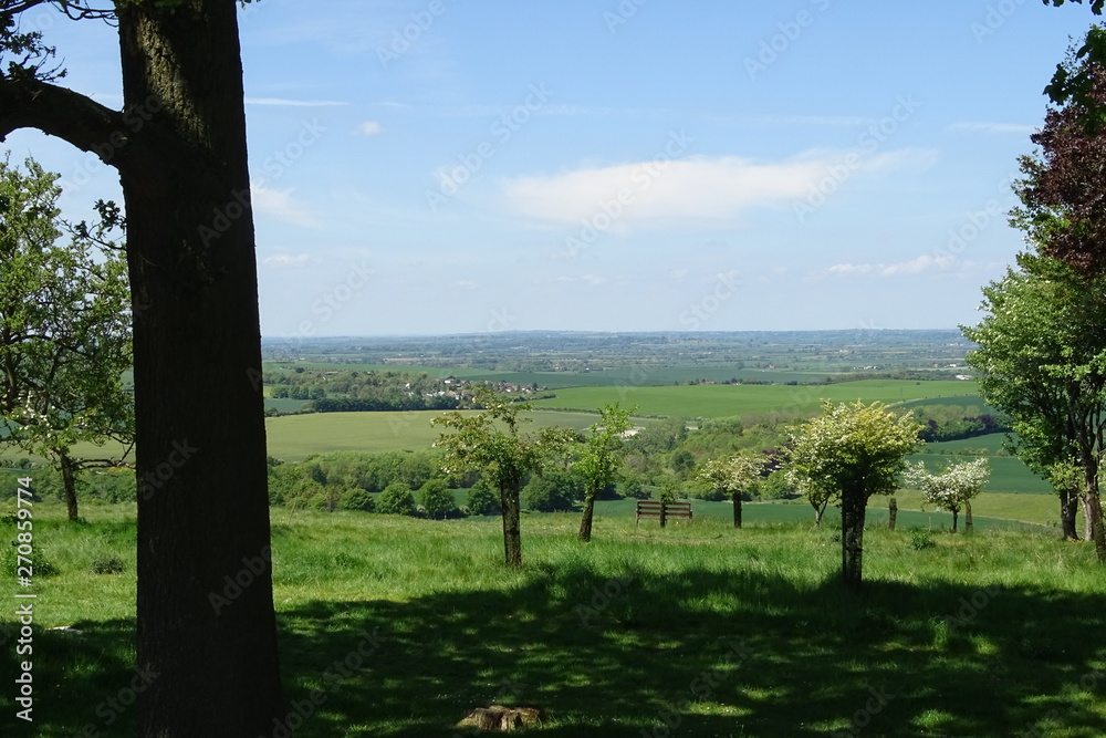 The rolling hills of the Dunstable Downs - Whipsnade, Bedfordshire, England, UK