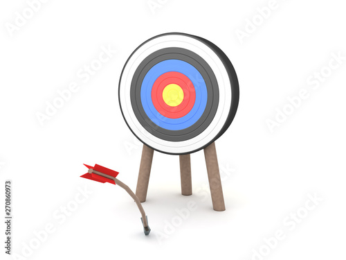 3D Rendering of arrow missing the target