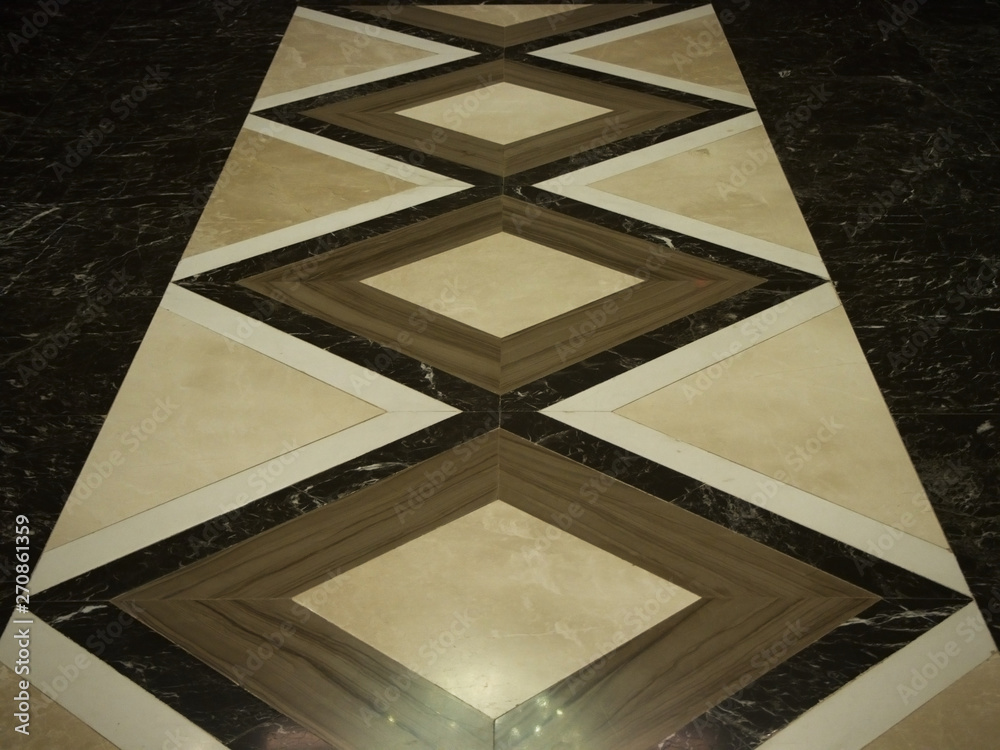 Beautiful marble tiles in the corridor of the hotel. Russia Sochi Beautiful marble tiles in the corridor of the hotel. Russia Sochi