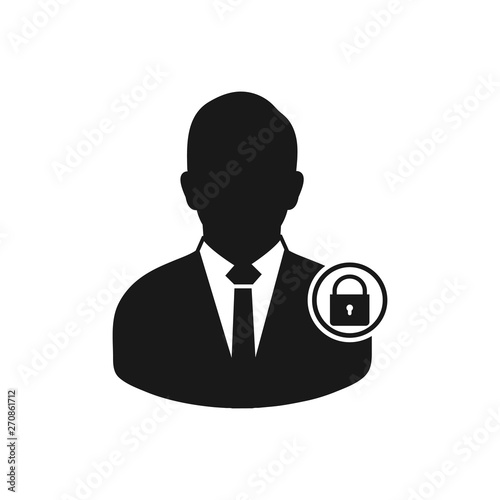 User security icon. Flat style vector EPS.